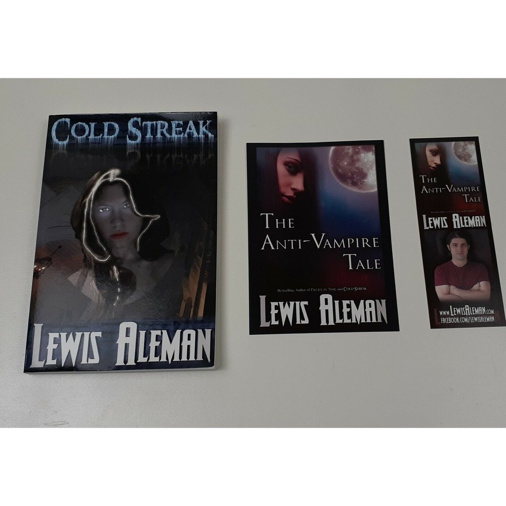 Cold Streak-The Anti-Vampire Tale-Signed! by Lewis Aleman-1st Printing, 2007-PB